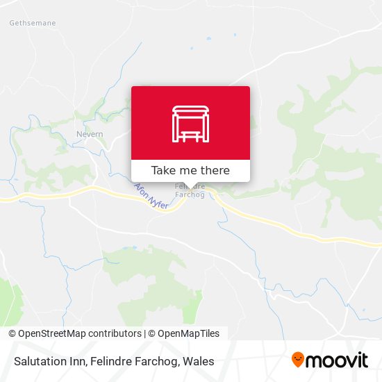 Salutation Inn, Felindre Farchog map