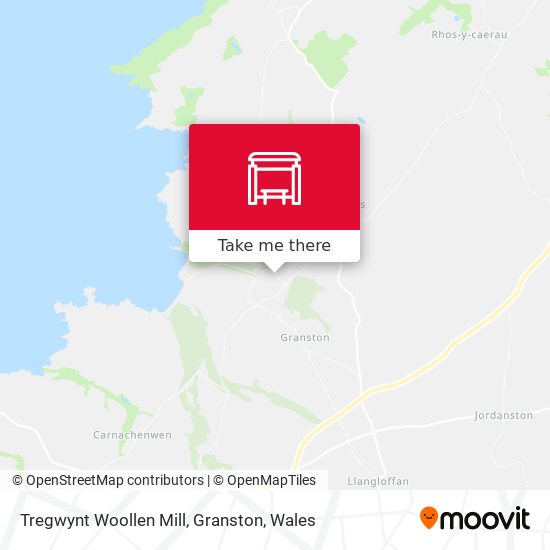 Tregwynt Woollen Mill, Granston map