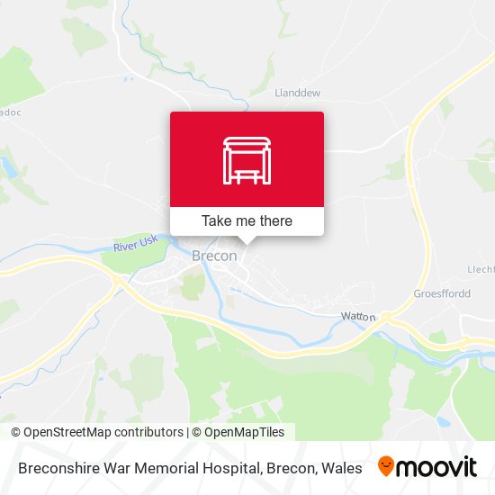 Breconshire War Memorial Hospital, Brecon map