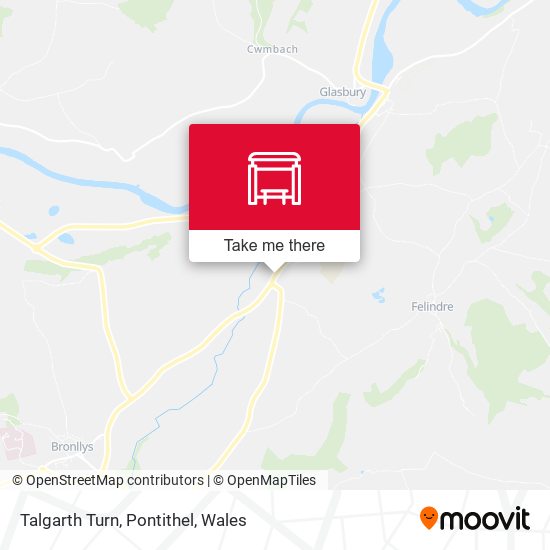 Talgarth Turn, Pontithel map