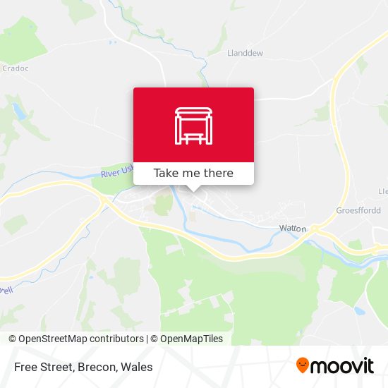 Free Street, Brecon map
