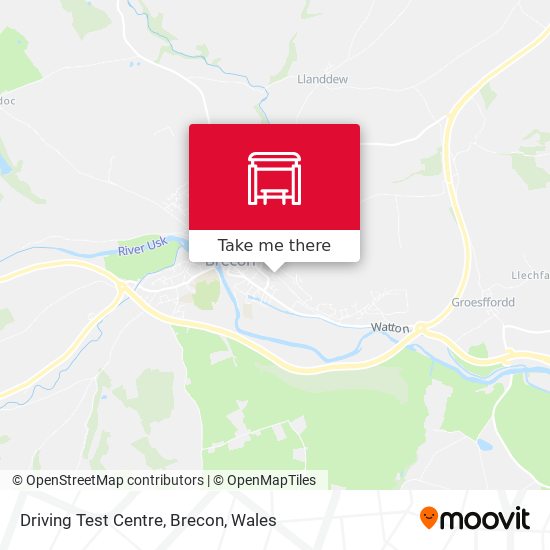 Driving Test Centre, Brecon map