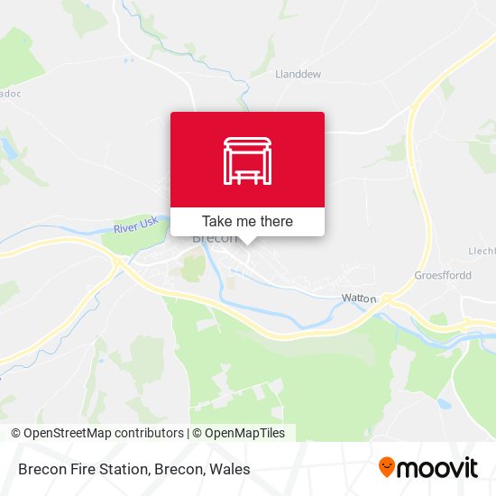 Brecon Fire Station, Brecon map