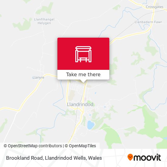 Brookland Road, Llandrindod Wells map