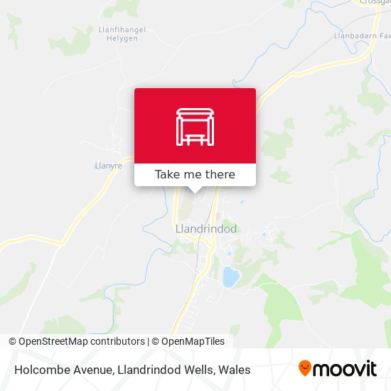Holcombe Avenue, Llandrindod Wells map