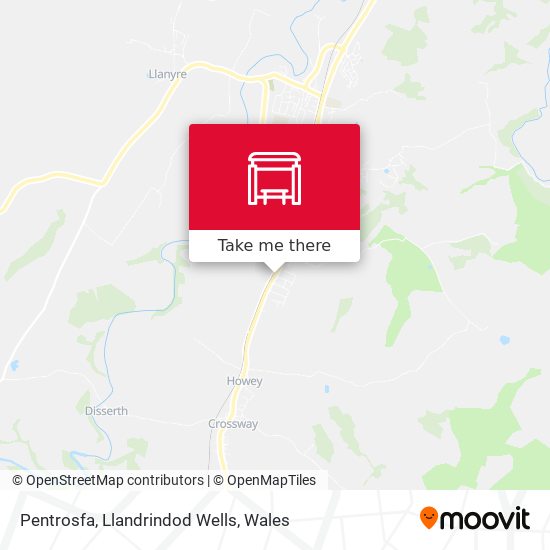 Pentrosfa, Llandrindod Wells map