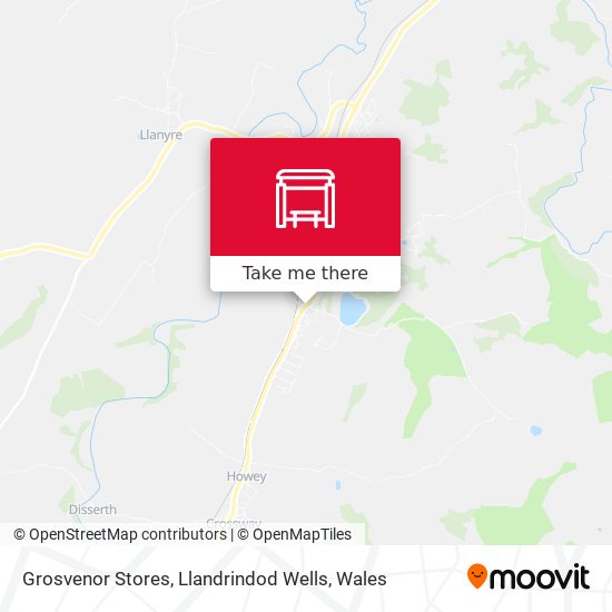 Grosvenor Stores, Llandrindod Wells map