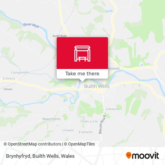Brynhyfryd, Builth Wells map