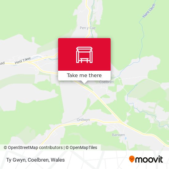Ty Gwyn, Coelbren map