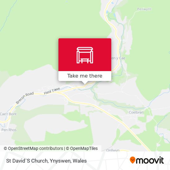 St David`S Church, Ynyswen map