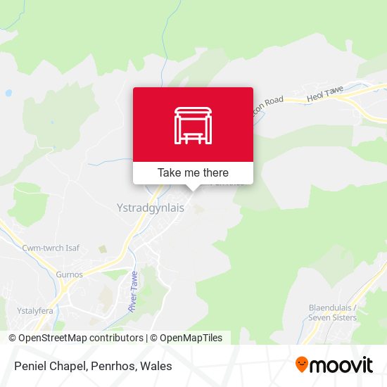 Peniel Chapel, Penrhos map