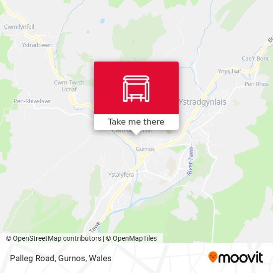 Palleg Road, Gurnos map