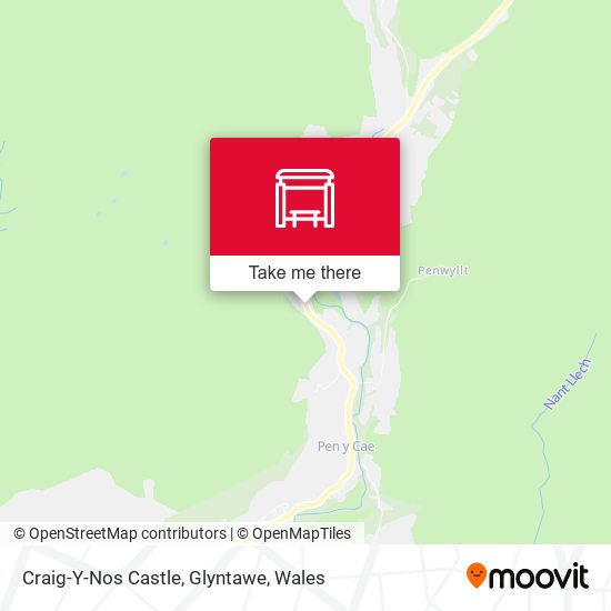 Craig-Y-Nos Castle, Glyntawe map