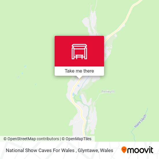 National Show Caves For Wales , Glyntawe map