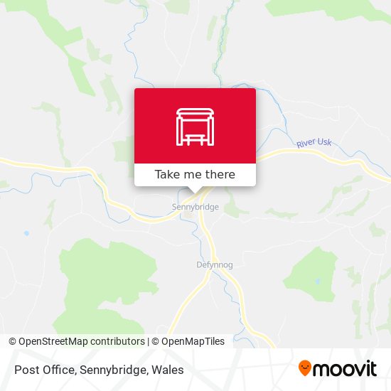 Post Office, Sennybridge map