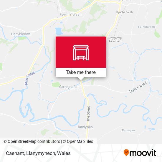 Caenant, Llanymynech map