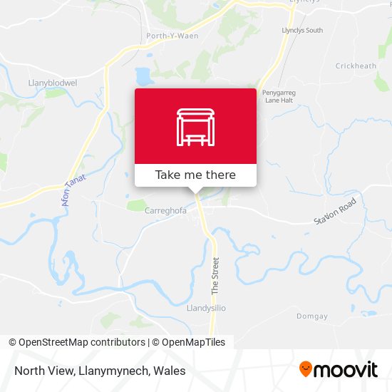 North View, Llanymynech map