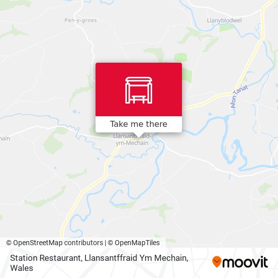 Station Restaurant, Llansantffraid Ym Mechain map