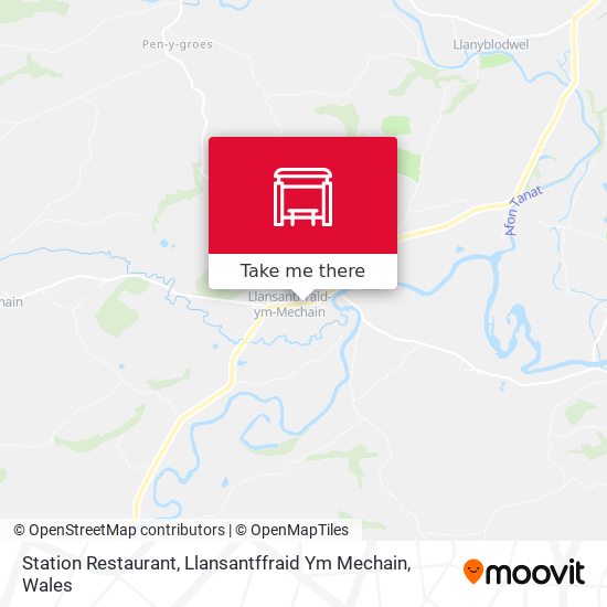 Station Restaurant, Llansantffraid Ym Mechain map