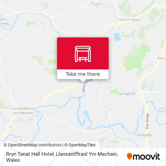 Bryn Tanat Hall Hotel, Llansantffraid Ym Mechain map