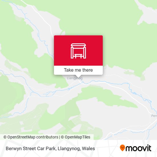 Berwyn Street Car Park, Llangynog map