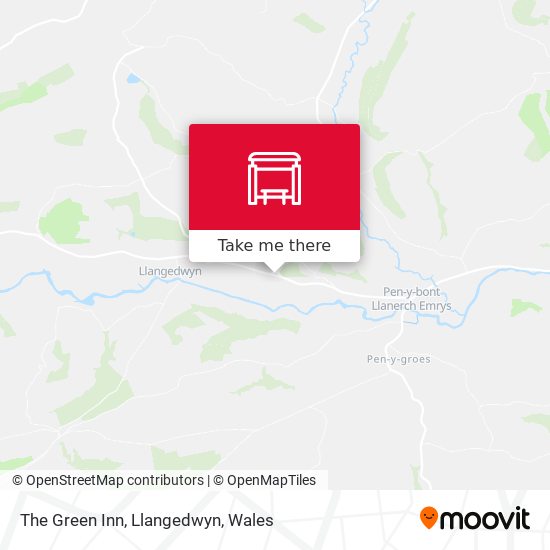 The Green Inn, Llangedwyn map