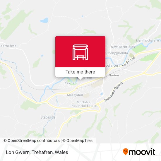 Lon Gwern, Trehafren map