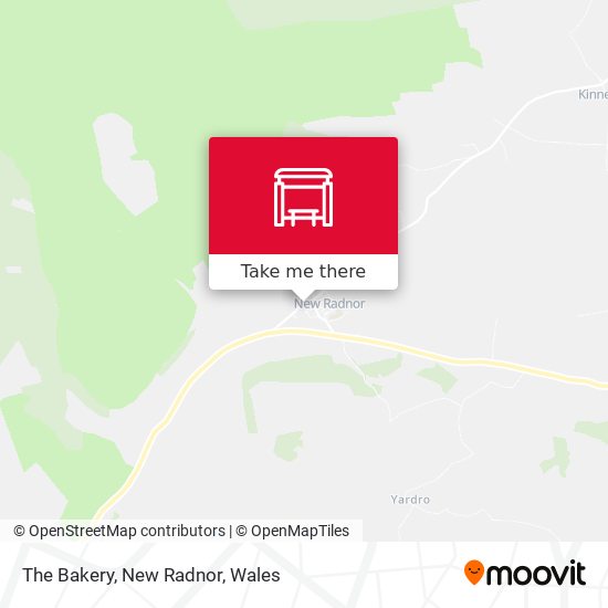 The Bakery, New Radnor map