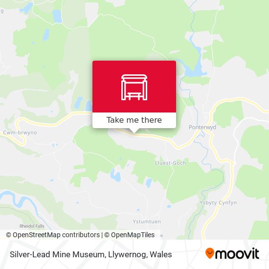 Silver-Lead Mine Museum, Llywernog map