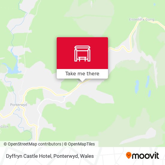 Dyffryn Castle Hotel, Ponterwyd map