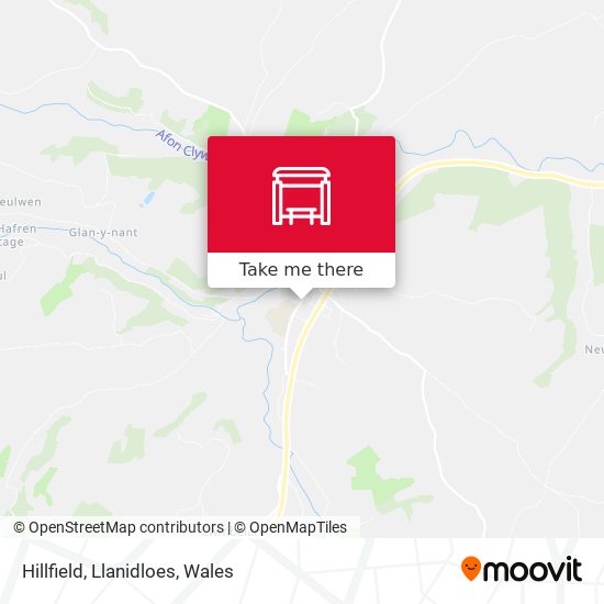 Hillfield, Llanidloes map