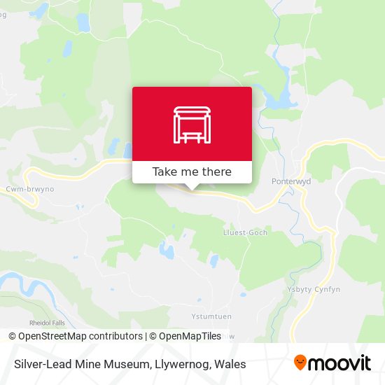 Silver-Lead Mine Museum, Llywernog map