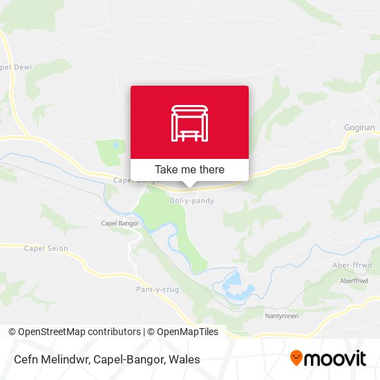 Cefn Melindwr, Capel-Bangor map