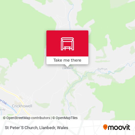 St Peter`S Church, Llanbedr map