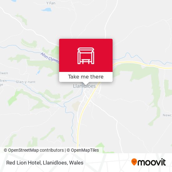 Red Lion Hotel, Llanidloes map