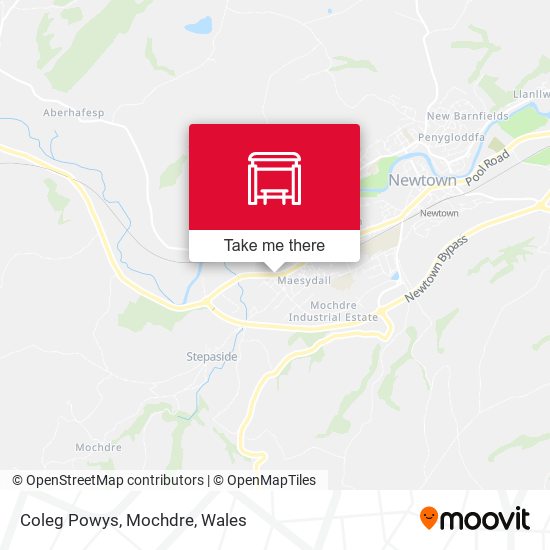 Coleg Powys, Mochdre map