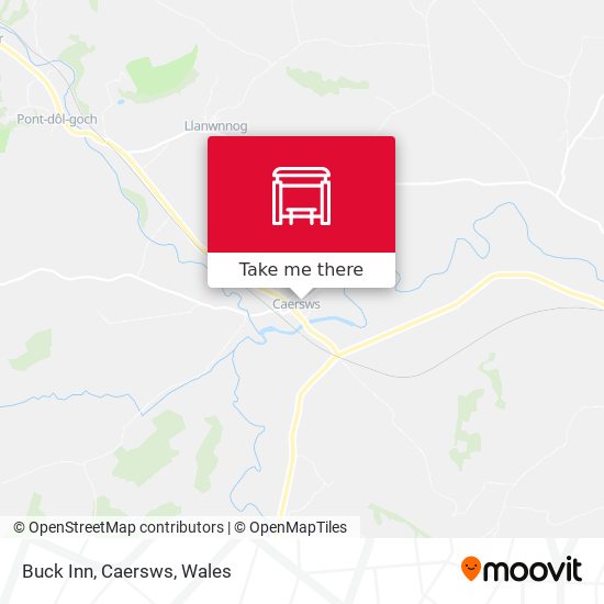 Buck Inn, Caersws map