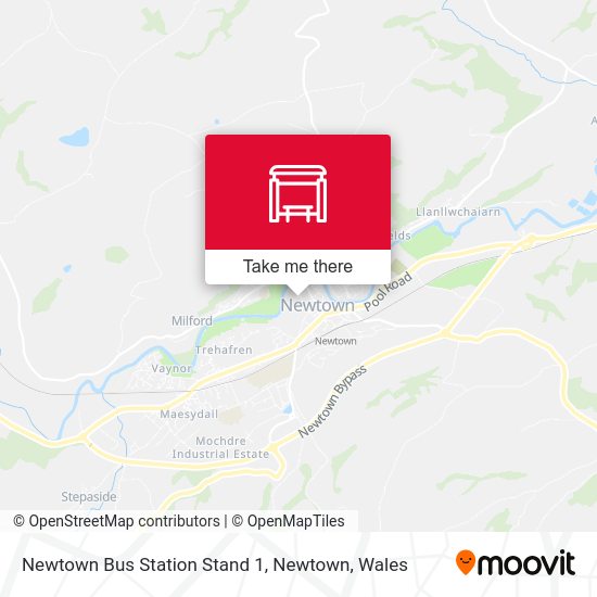 Newtown Bus Station Stand 1, Newtown map