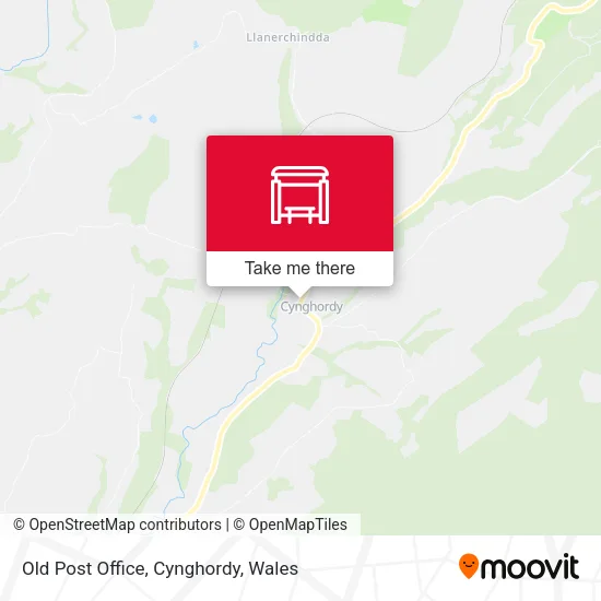 Old Post Office, Cynghordy map