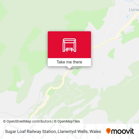 Sugar Loaf Railway Station, Llanwrtyd Wells map
