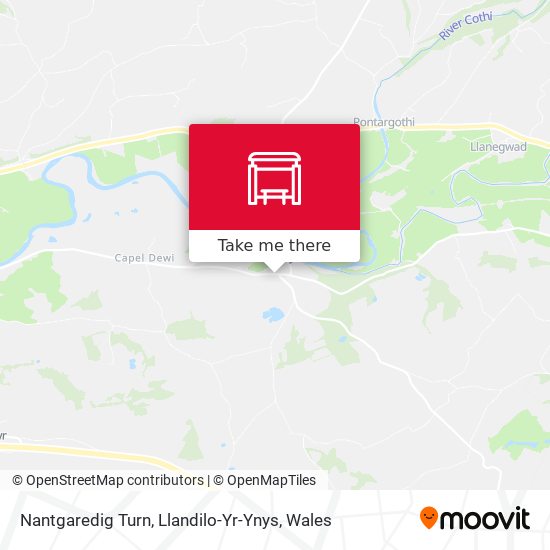 Nantgaredig Turn, Llandilo-Yr-Ynys map