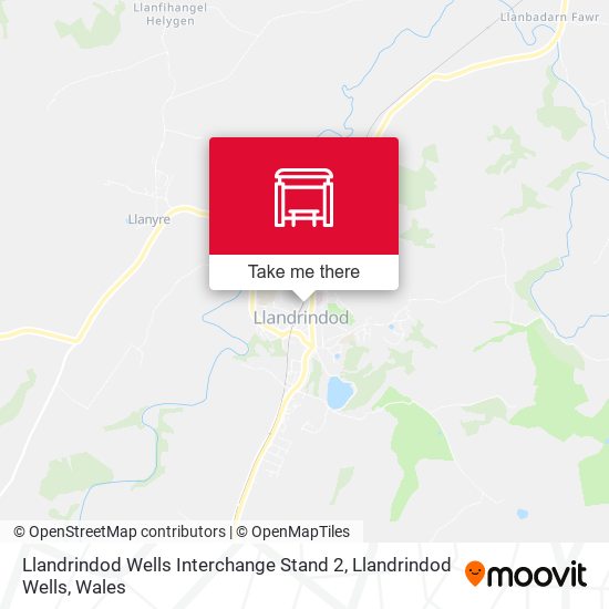 Llandrindod Wells Interchange Stand 2, Llandrindod Wells map