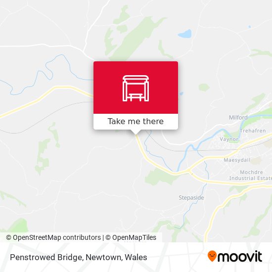 Penstrowed Bridge, Newtown map