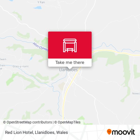 Red Lion Hotel, Llanidloes map