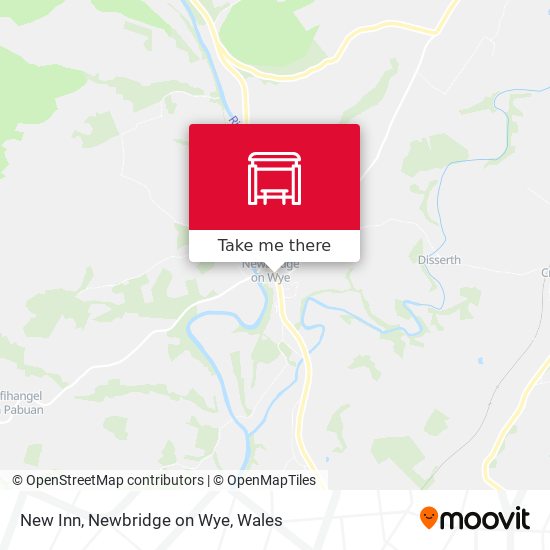 New Inn, Newbridge on Wye map
