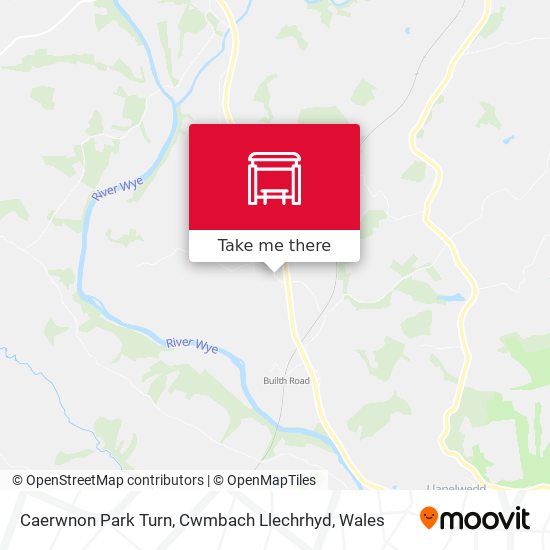 Caerwnon Park Turn, Cwmbach Llechrhyd map