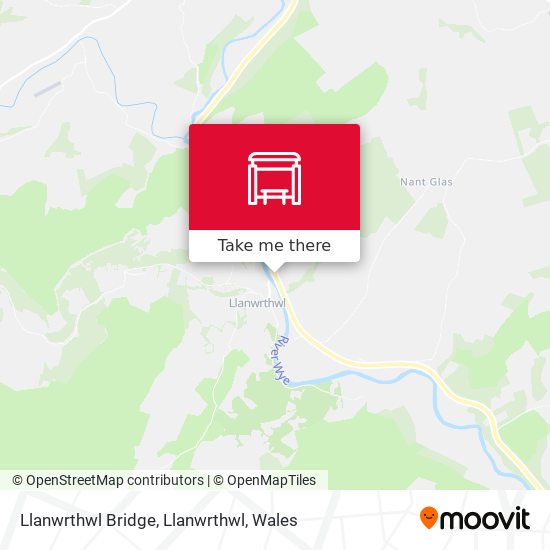 Llanwrthwl Bridge, Llanwrthwl map
