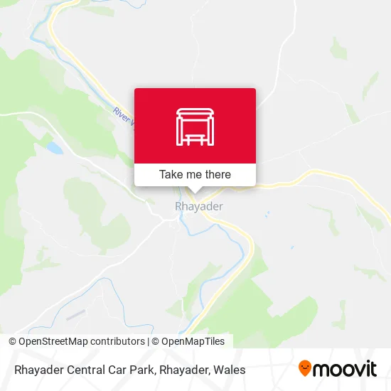 Rhayader Central Car Park, Rhayader map