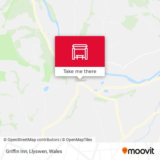 Griffin Inn, Llyswen map