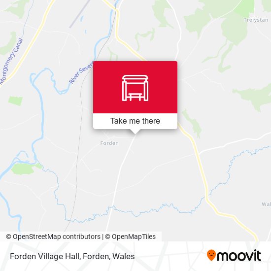 Forden Village Hall, Forden map